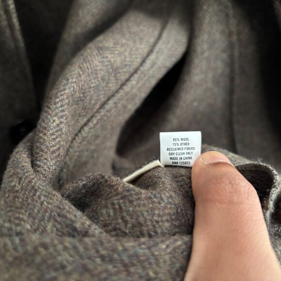 Taylor Stitch Olive Brown Wool Tweed Norfolk Hunting Jacket / Blazer - 42 Large - Picture 14 of 16